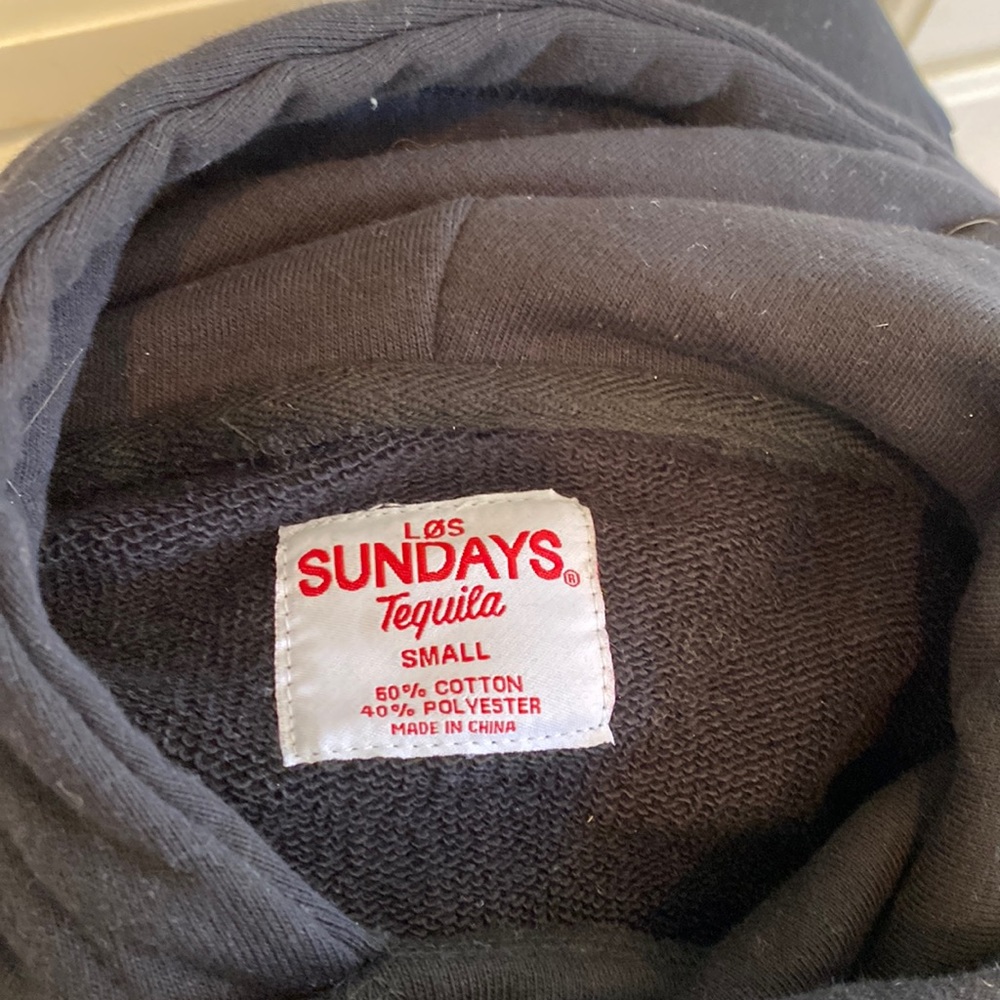 Los Sundays Tequila Black Hoodie Size S